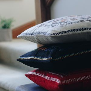 Cushion Cover Jute Bag Fair Trade Ethically Sourced Bangladesh Hand Made Natural Dyes